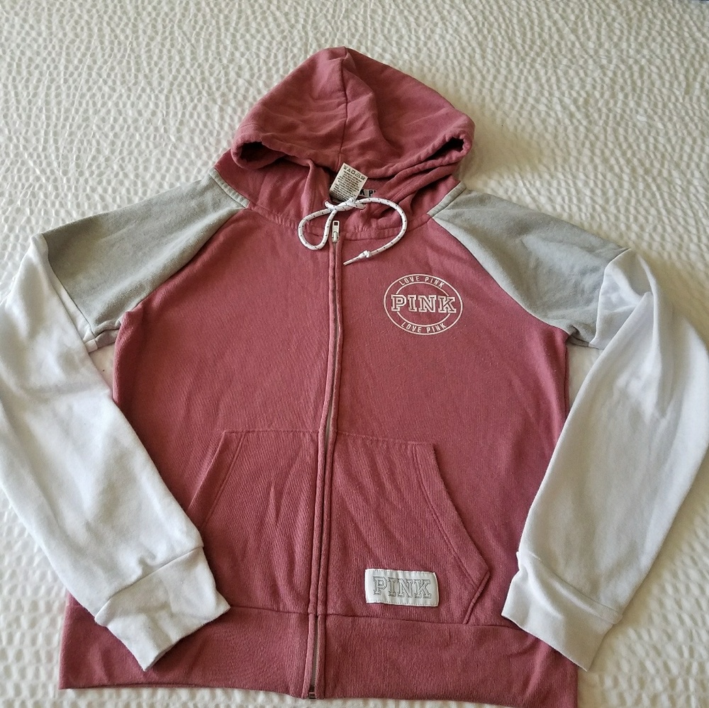 Pink tri colored Hoodie