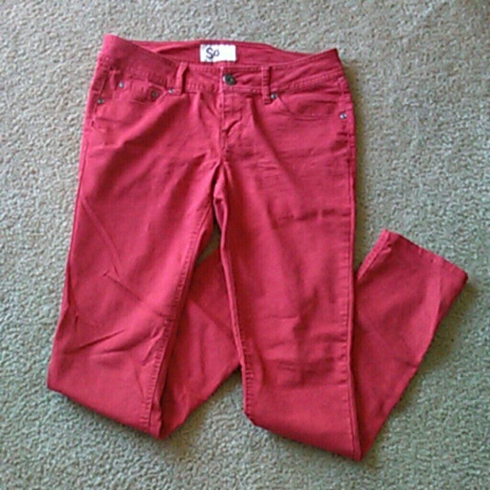 Red Skinny Jegging