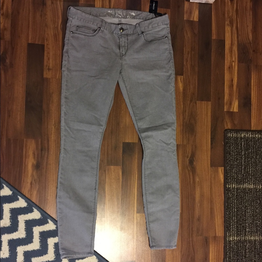 Express gray ultra low rise Zelda jean leggings