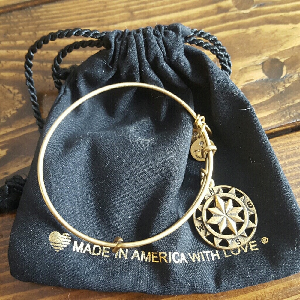 Alex and Ani Gold Compass Bracelet