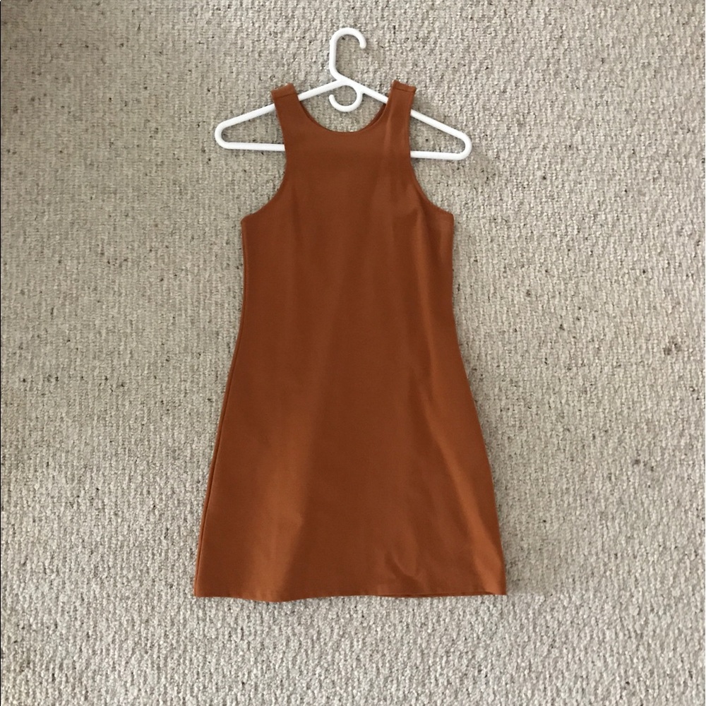 Leith Burnt Orange bodycon dress w/slight flare