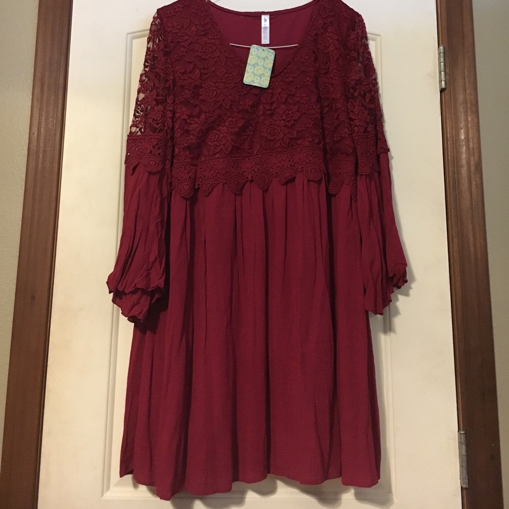 Burgundy dress