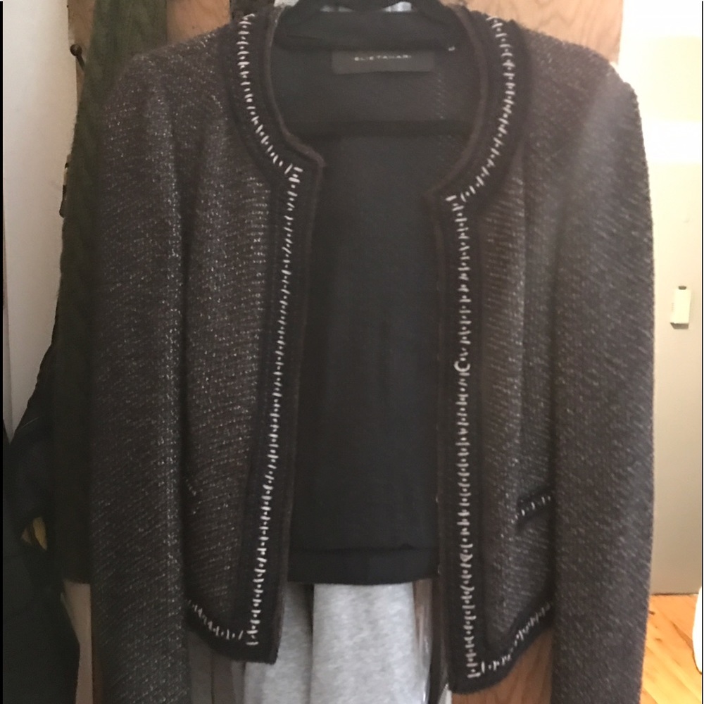 Brown woven blazer