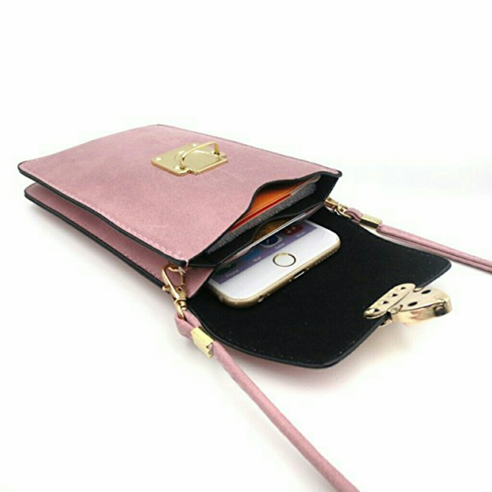 Womens pink iphone galaxy phone case wallet holder
