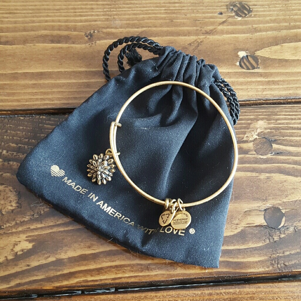 Alex and Ani Gold Water Lily Bracelet