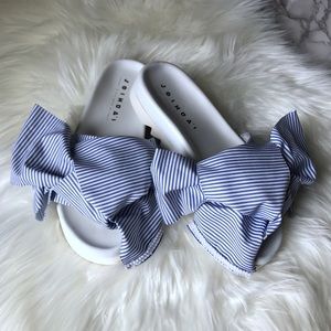 joshua sanders Shoes - Joshua sanders bow slides. authentic ! joshua sanders Shoes - Joshua sanders bow slides. authentic !