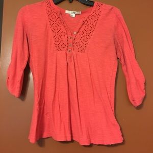 3/4 Forever 21 S Coral Shirt