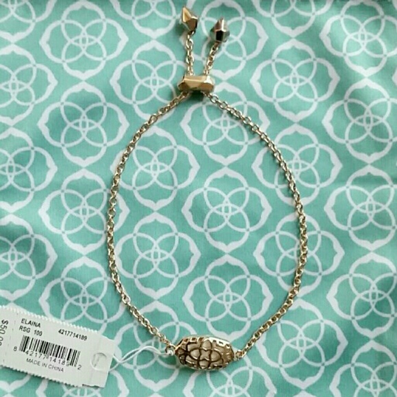 Kendra Scott Elaina bracelet rose gold pearl NWT - Picture 2 of 5