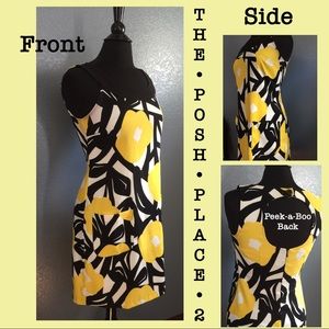 🌼 Bright Sunny Black & Yellow Dress 🌼 EUC 🌼