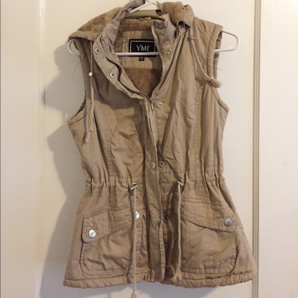 Fur-lined military vest!