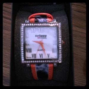 Twiggy London Blue/Orange Watch