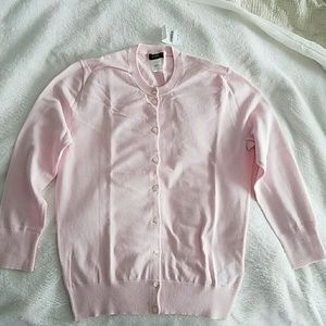 J. Crew Pink Cardigan Button-up Sweater
