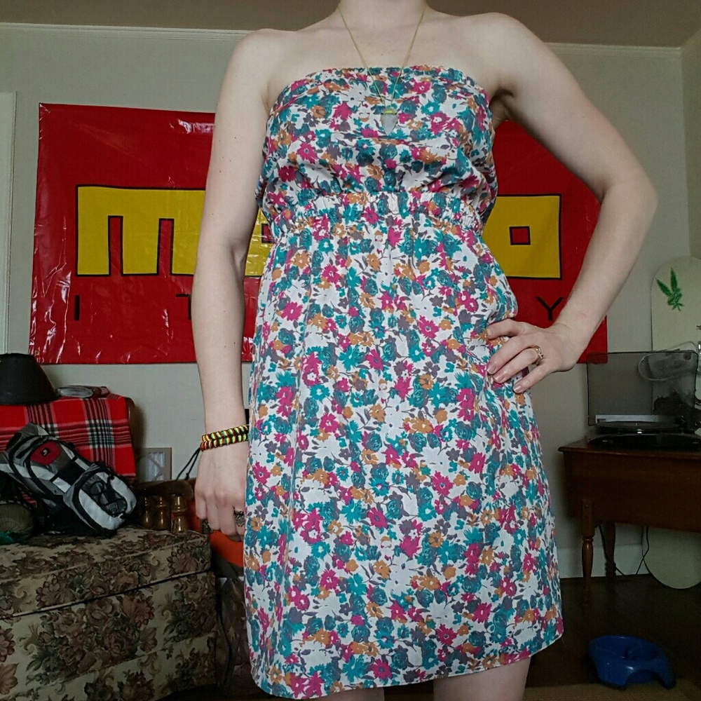 strapless sundress