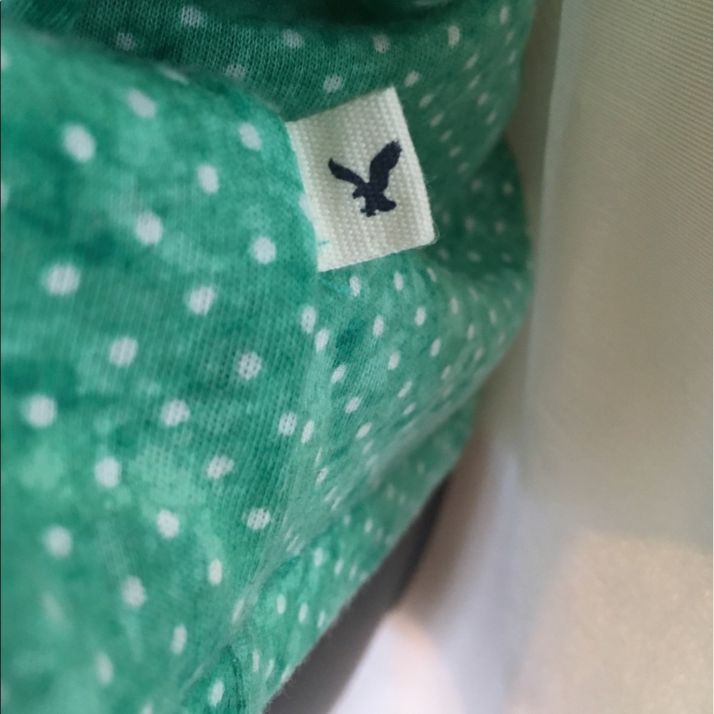 Women's Spring Top 💐 Teal & Polka Dot~ Medium - Picture 3 of 4
