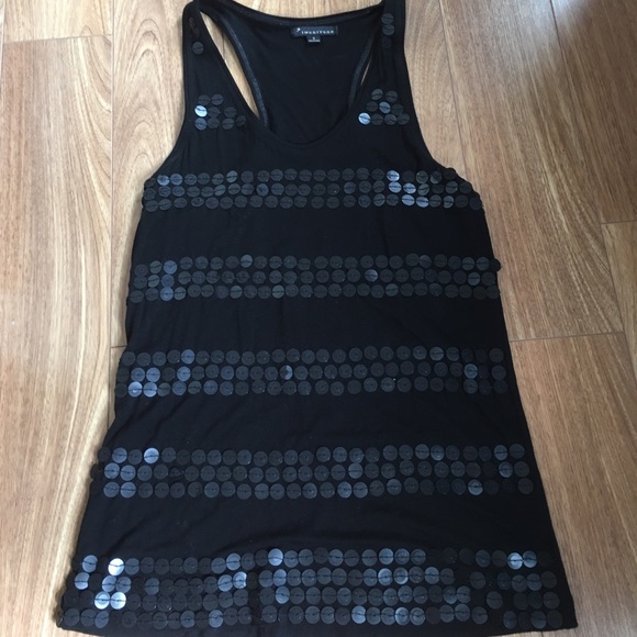 Black Forever 21 sequin tank top - Picture 1 of 3