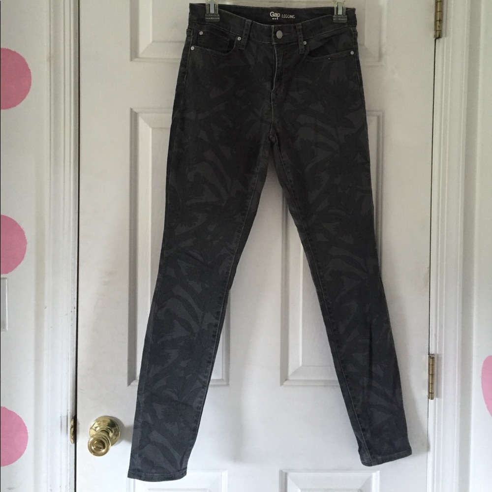 Palm printed jeggings