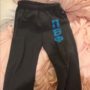 Grey Pi Phi sweatpants