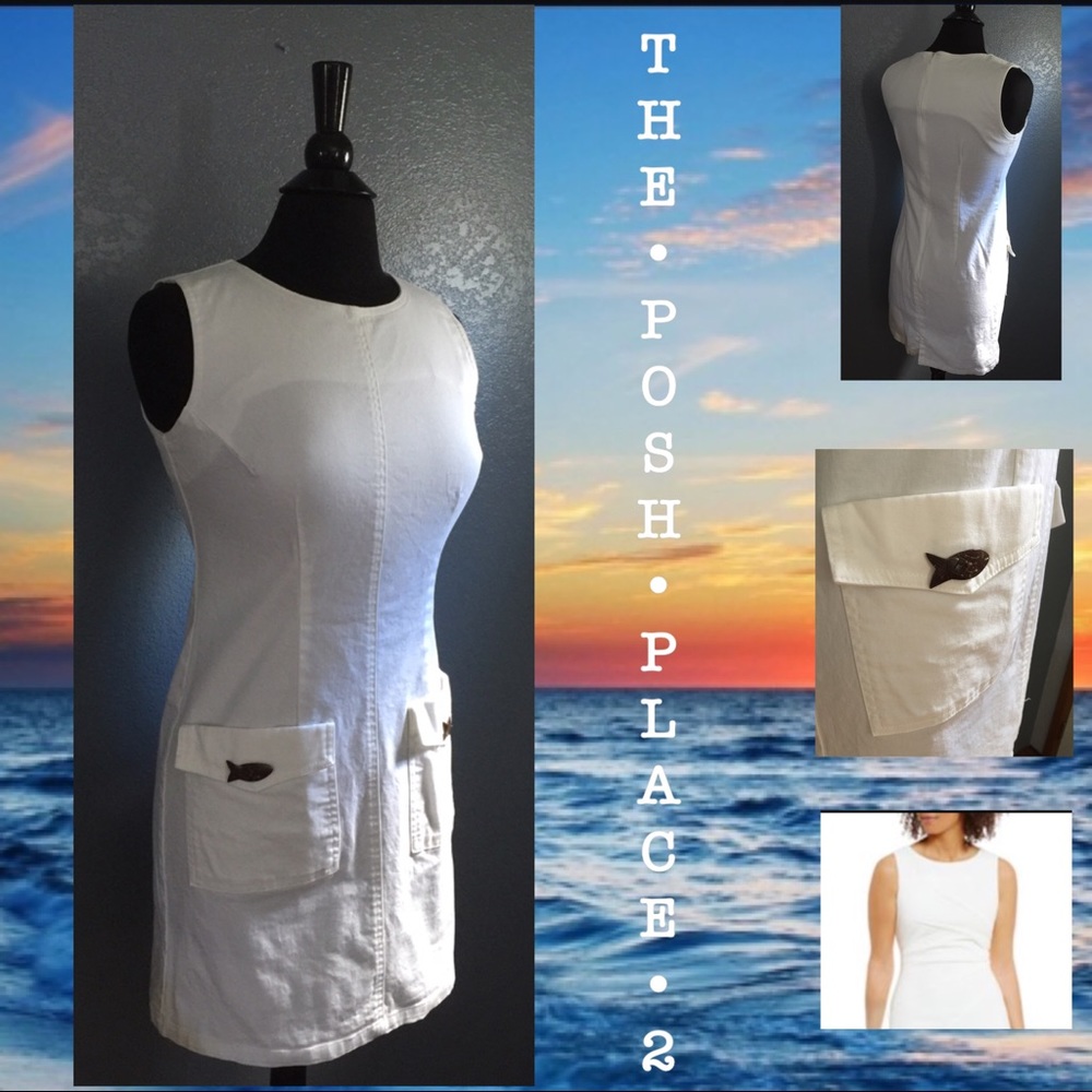 🌷 EUC 🌷 Super Cute White Cotton Blend Dress 🌷