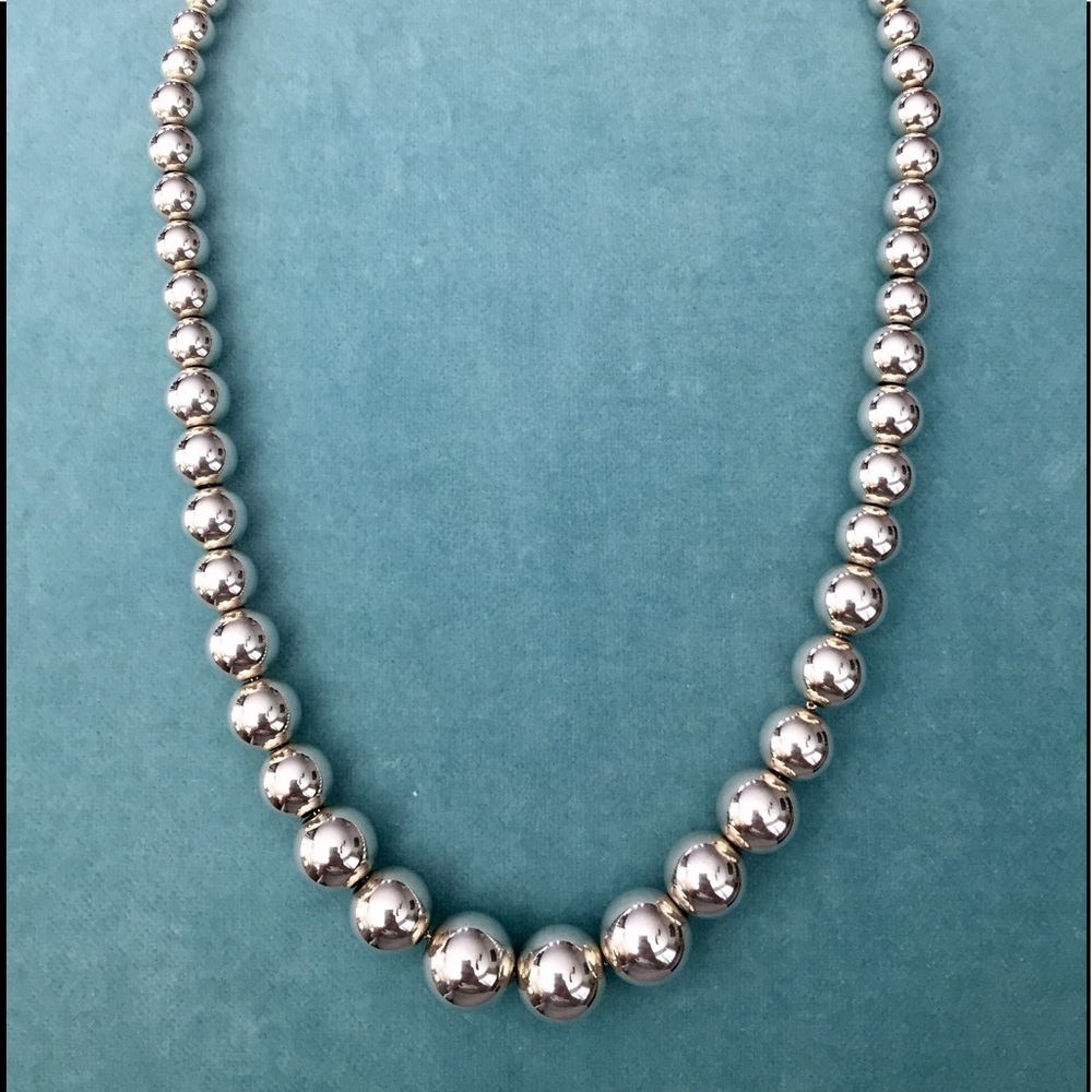 Tiffany & Co Sterling Silver Graduated Necklace