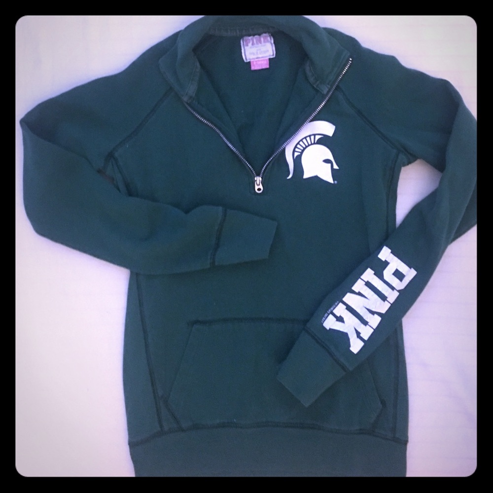 VS pink MSU Spartans pullover