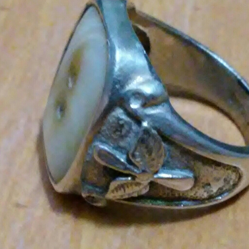 Solid Sterling Silver Ww11 Aviator Ring - image 2