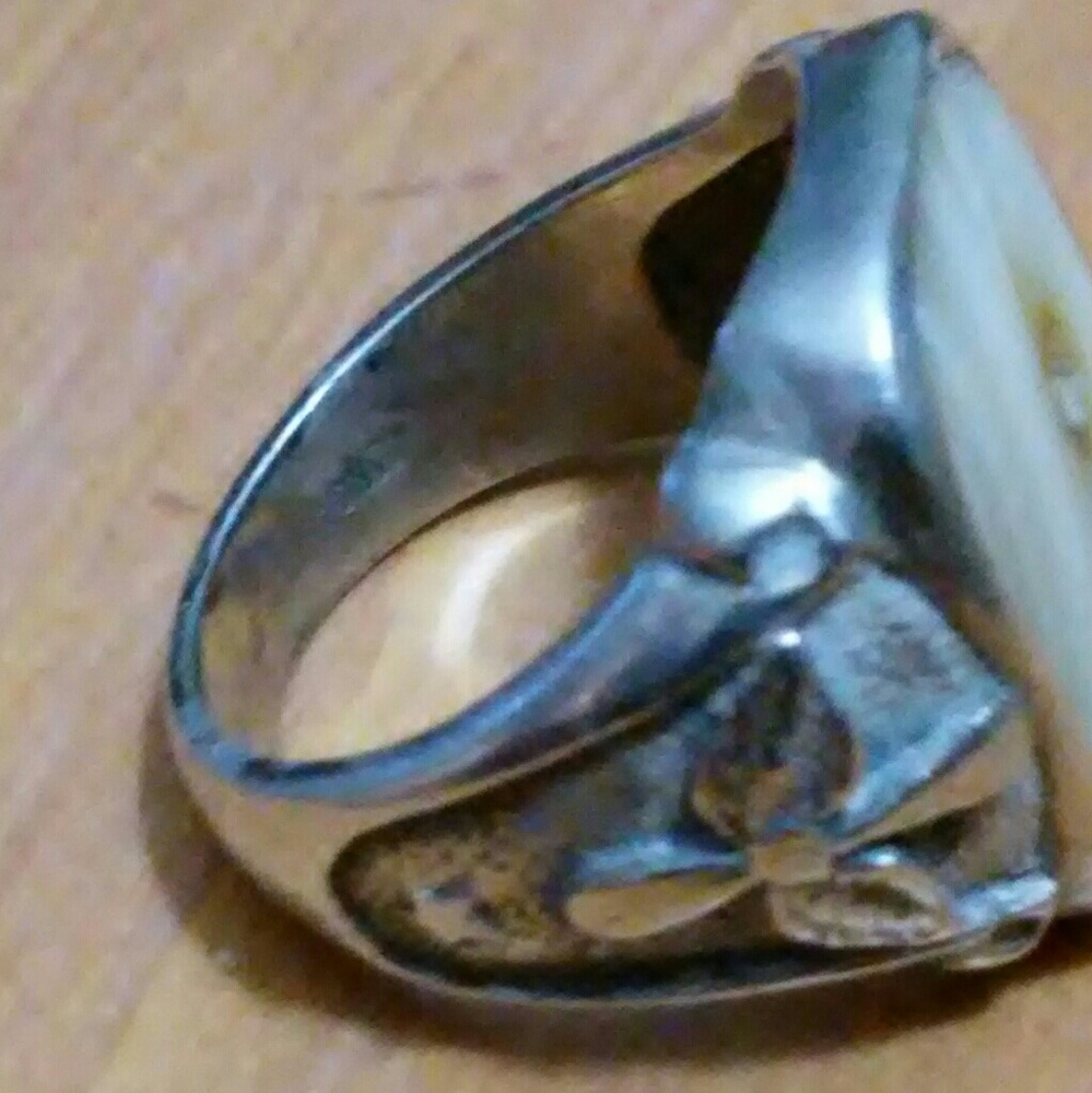 Solid Sterling Silver Ww11 Aviator Ring - image 3