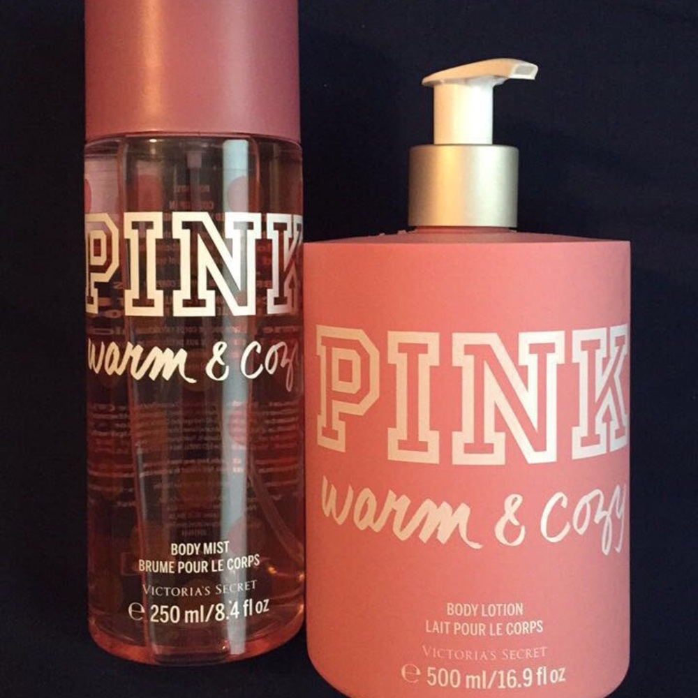 Pink Body Mist and Body Lotion Set