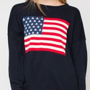 🇺🇸Brandy Melville Navy American Flag Sweater🇺🇸