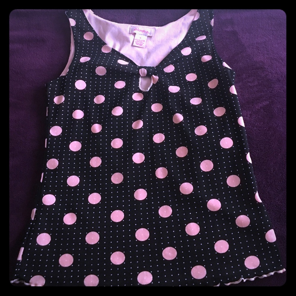 Xhilaration poka dot cute shirt