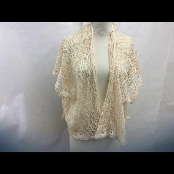 LA Hearts Boho Cream Crochet Cocoon Kimono NWOT - Picture 3 of 4