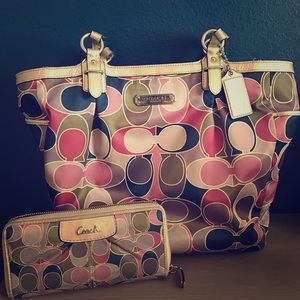Authentic Coach Purse and matching billfold wallet