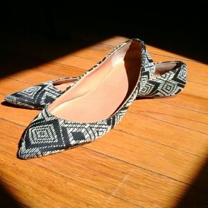 J. Crew Pointed Ikat Flats
