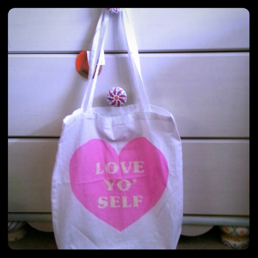 Love yo' self canvas tote