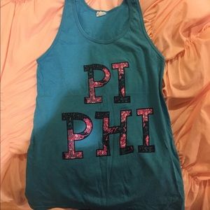Blue Pi Phi tank top