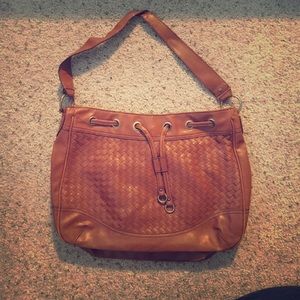 Chestnut brown over the shoulder medium sized bag