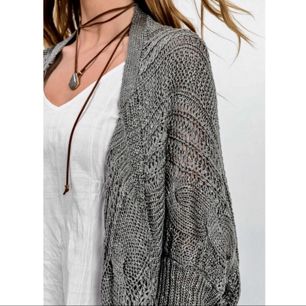 🚨LAST🚨AMANDA Uber soft knit cardigan - GREY - Picture 3 of 3
