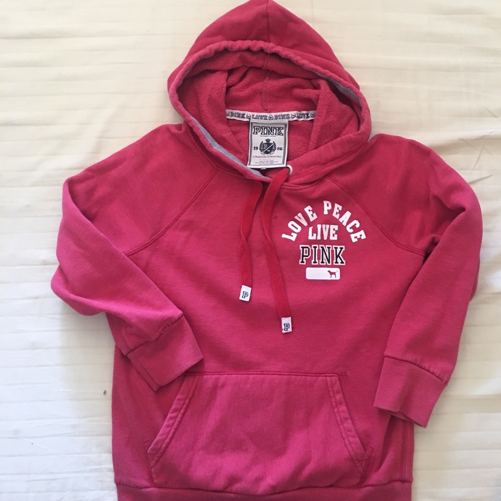 VS PINK 3/4 length sleeve hoodie