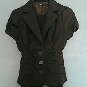 Dark brown pant suit