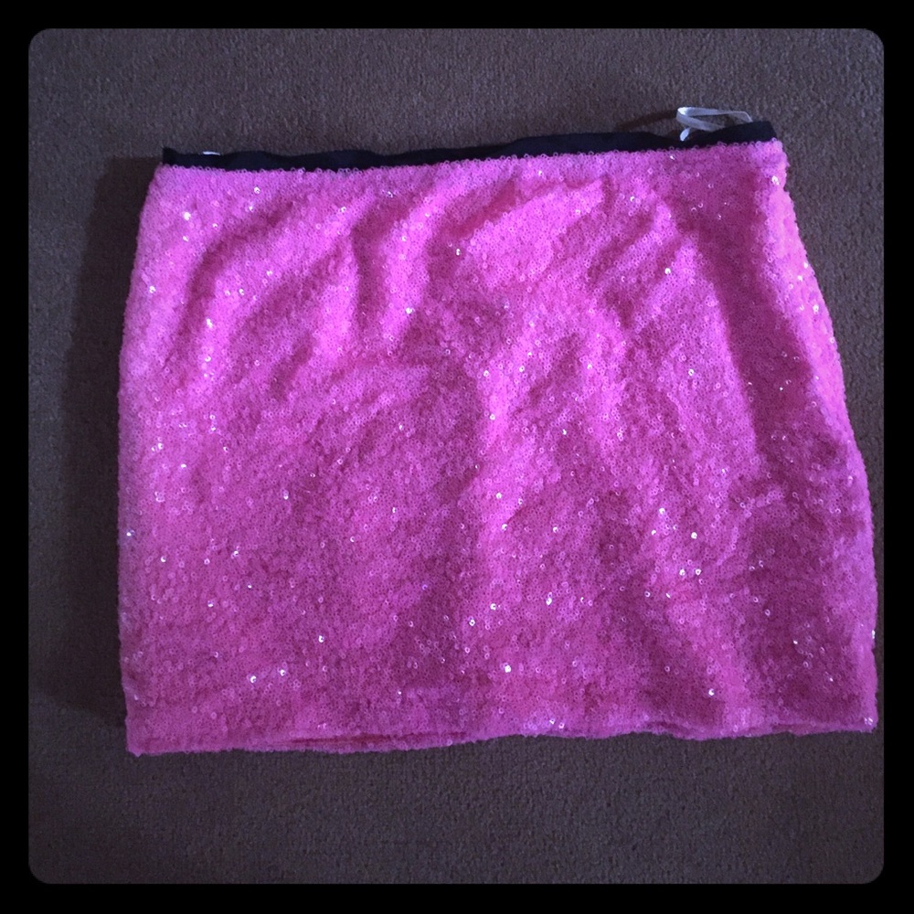 MM Couture Hot pink sequin Skirt