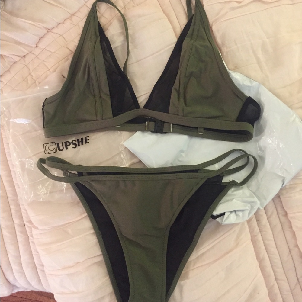 Olive mesh bikini