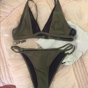 Olive mesh bikini