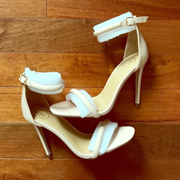 SOLD Nude patent rounded strap Heels - Picture 2 of 4