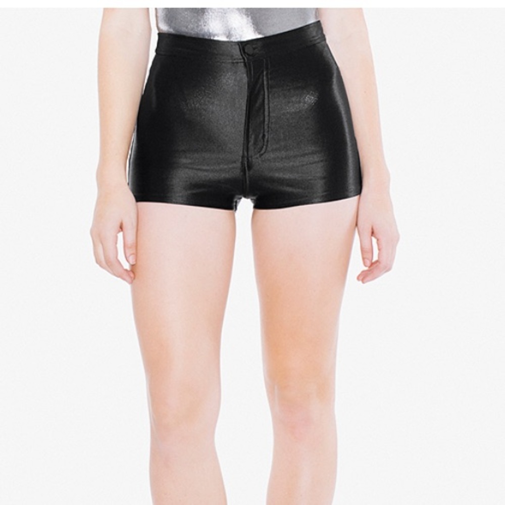 AA black disco shorts