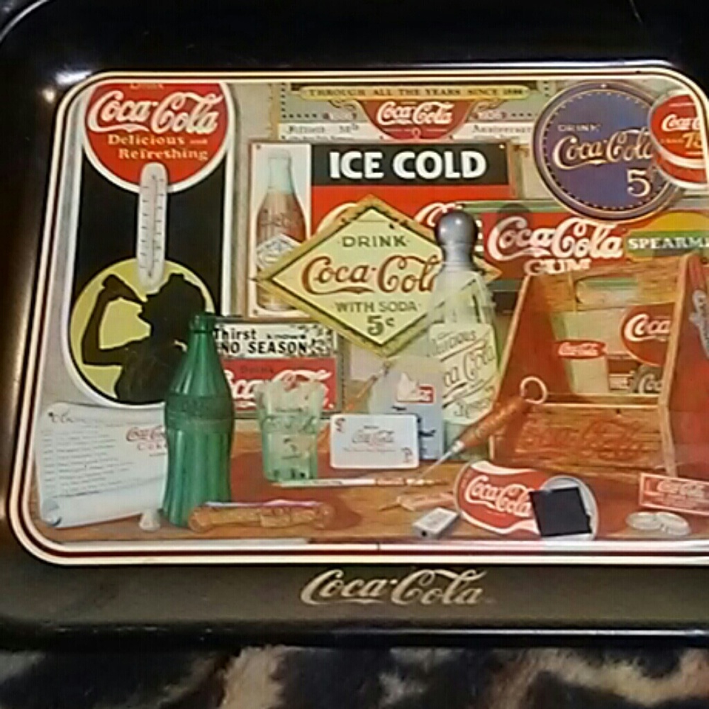 Coke brand tray