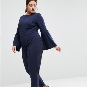 ASOS Curve jumpsuit with bell sleeves