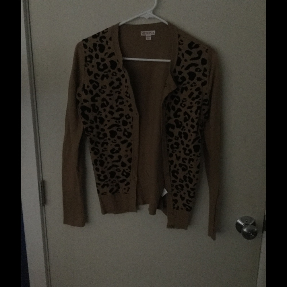 Animal print cardigan