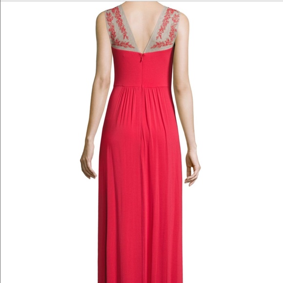 New with tag. Illusion top red gown - Picture 2 of 2