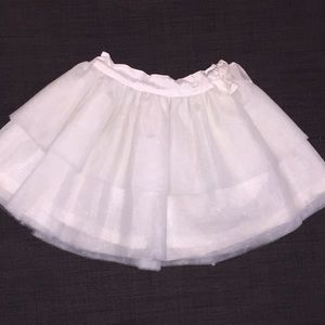 Janie and Jack Ivory Girls Tulle Skirt Tutu 12-18M