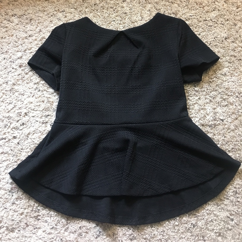 Black peplum top
