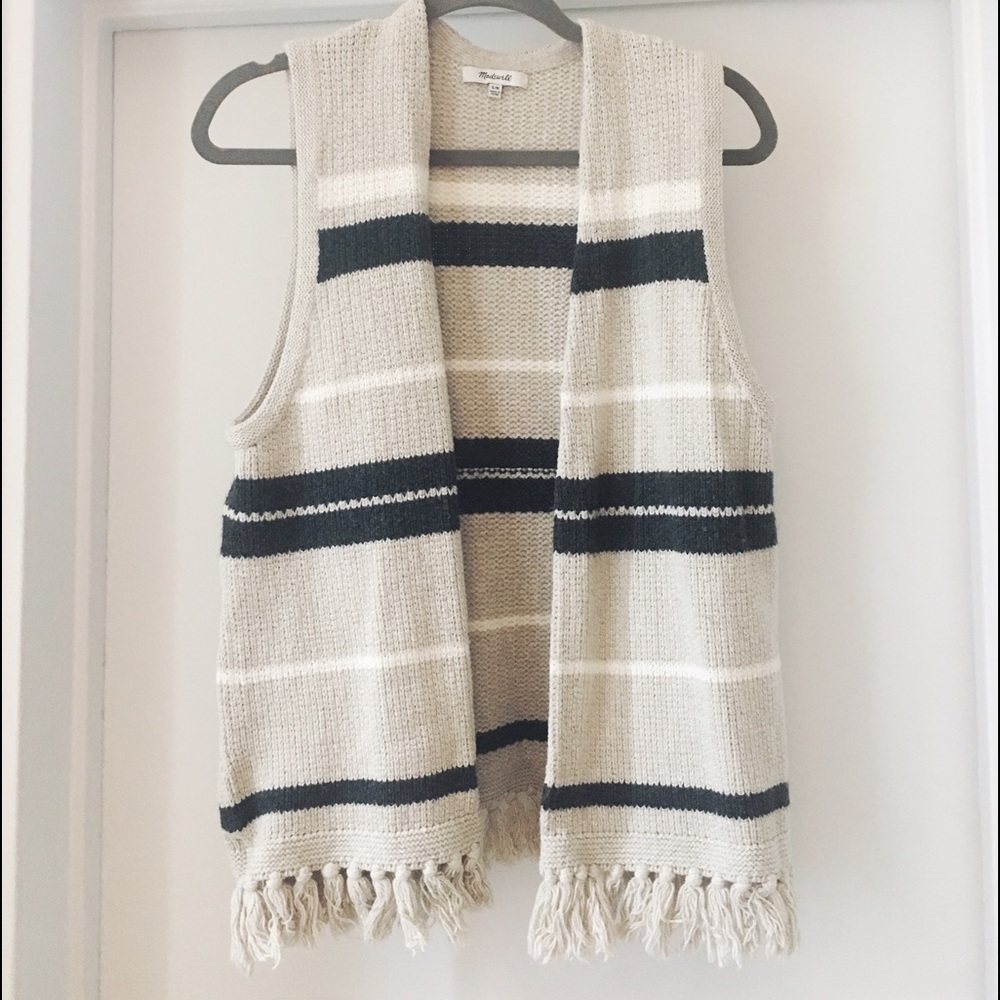 ✨Madewell✨ Cotton Fringe Vest S/M